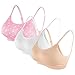 Produktbild B.BANG Damen Sport BH Dünn Ohne Bügel Stretch Spaghettiträger Bra Top Polsterung Abnehmbare Pads 3er/5er Pack