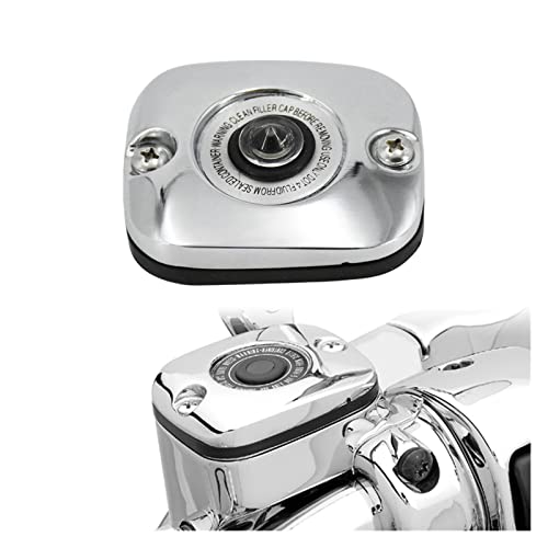 JDMTM Motorrad-Hauptbremszylinderabdeckung aus Aluminium mit Dichtungsgummi, kompatibel mit Harley Touring Softail Dyna Fat Boy Street Bob FXDF (Color : Cylinder Cover-01)