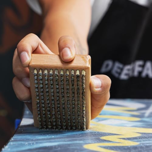 Ieron 3-teiliges Ski-/Snowboard-Wachsbürsten-Set, Reinigungsbürsten zur Ski-/Snowboard-Pflege, Ski-Wachsbürsten-Set aus Nylon, Messing und Pferdehaar für Snowboarder und Ski-Enthusiasten