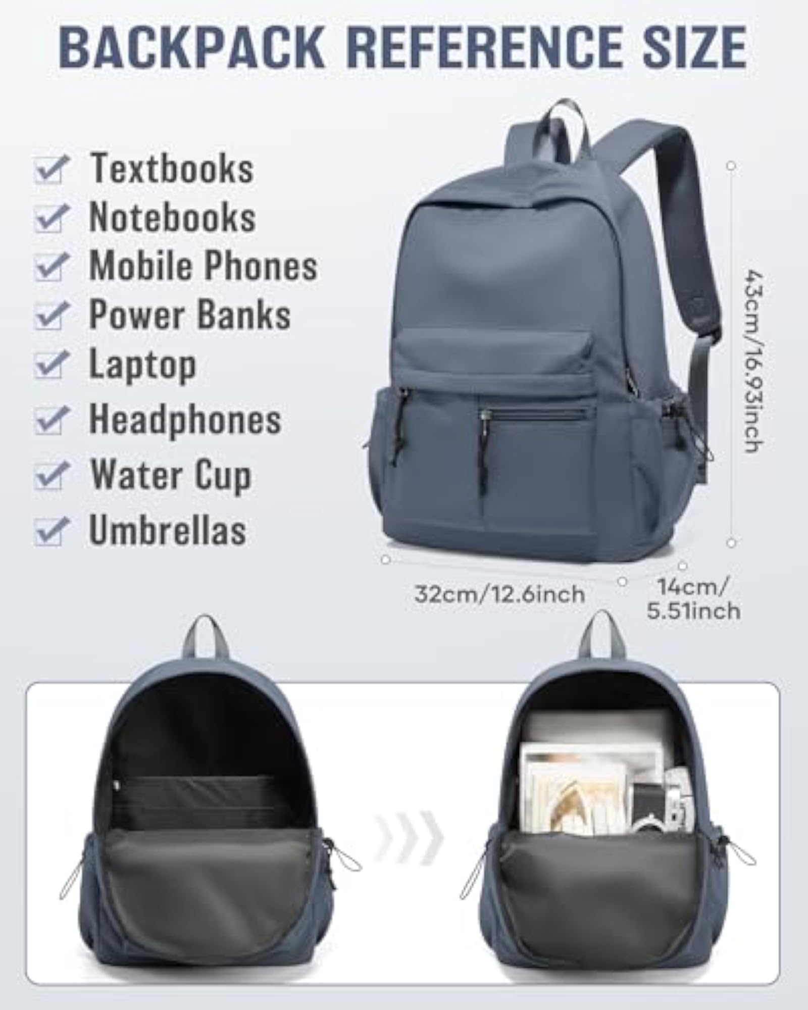 Cute Aesthetic School Backpack for Girls and Boys