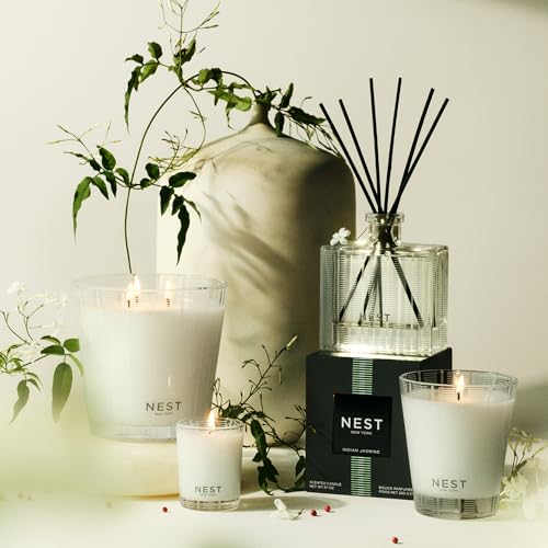 Image of NEST New York Scented Votive Candle, Indian Jasmine - 2 oz - Up to 28-Hour Burn Time - Reusable Glass Vessel