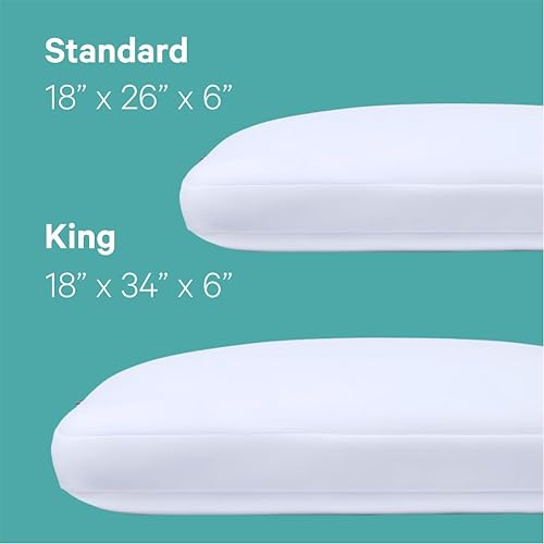 Miniatura 4 de Casper Sleep, almohada híbrida estándar, paquete de dos, color blanco, 2 unidades