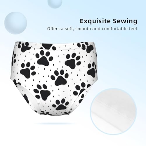 Pet Paw Animal Pattern Girls' Underwear Soft Cotton Little Girls Panties Comfort Briefs3