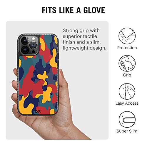 Image of DailyObjects Case for iPhone 13 Pro Max Compatible with Mag-Safe Wireless Charging, Stride 2.0 Color Block Camo Slim Shockproof Back Cover with Inner Magnetic Ring