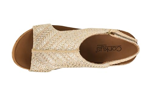 Image of Corkys Footwear Womens Carley Wedges, Featuring Corkys EVA Foam Cushioned Insoles, A 2.5 Inch Heel, Lightweight For All Day Wear, And Hook And Loop Closure