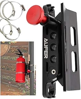AUFER 1 Year Warranty-Universal Adjustable Roll Bar Fire Extinguisher Mount Holder with 4