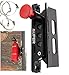 AUFER 1 Year Warranty-Universal Adjustable Roll Bar Fire Extinguisher Mount Holder with 4 Clamps for Jeep Wrangler UTV RZR Boat etc, Aluminum