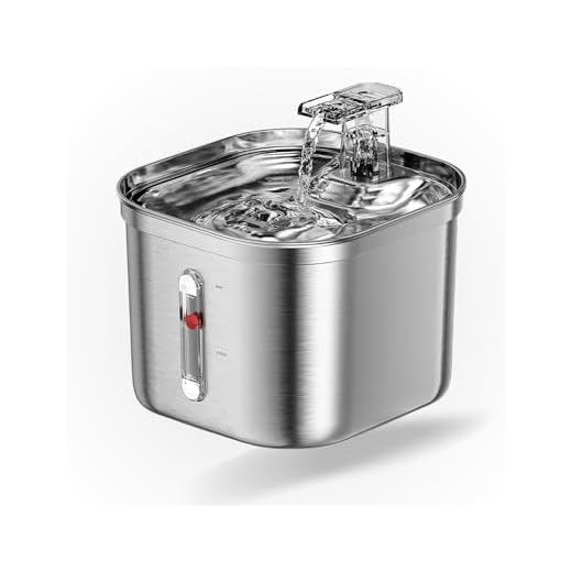 Bebedouro Fonte Água 2l Filtro Silenciosa Inox Para Gatos Cães Filtragem Automática (Quadrado)