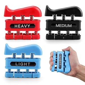 DEANKEJI Handkrachttrainer, 3 stuks hoge kwaliteit grip krachttrainer, praktische robuuste handtrainer, vingertrainer, geschikt voor muzikanten, klimmers en fysiotherapie, verbetering van handkracht