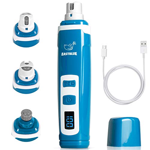 EASTBLUE Professional Dog Nail Grinder: 2-Speed Portable Electric Pet Nails Trimmers with Upgraded Quiet Motor for Small | Medium | Large Dog & Cat