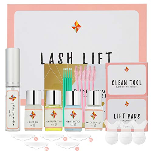 Eyelash Perming Kit, Eyelash Lifting Kit Salon System Eye Lash Lift Kit Long Lasting Eyelash Perm Kit Up to 3 Months, Eyelash Treatment for Curling and Lifting Lashes Cover