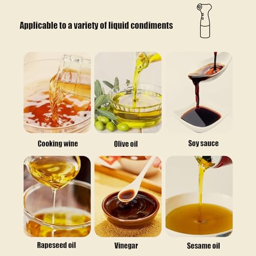 Dispensador para la cocina portátil de 200ml con pulverizador de aceite integrado 5