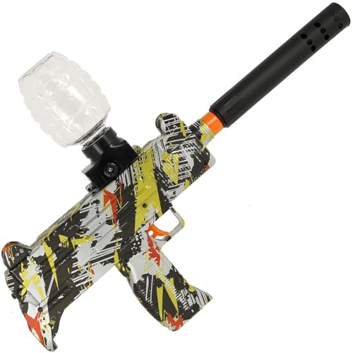 Gelsoft Gel Blaster Water Splatter Bullet Toy Gun, Bright Graffiti Coloured, Electric Full Auto Outdoor Shooting Games, High Speed + 10,000 balls