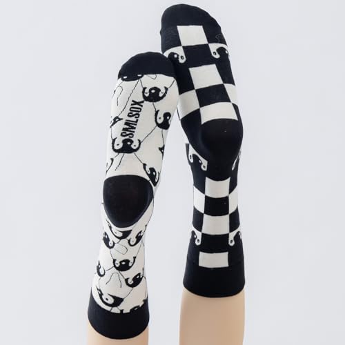 Image of 2 Pairs Cartoon Animal Crew Socks Fun Cotton Mid Calf Socks for Women