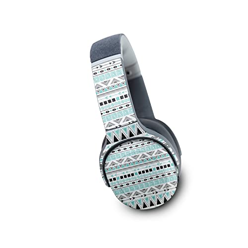 Image of MightySkins Carbon Fiber Skin Compatible with Skullcandy Crusher Evo Wireless - Turquoise Tribal | Protective, Durable Textured Carbon Fiber Finish | Easy to Apply