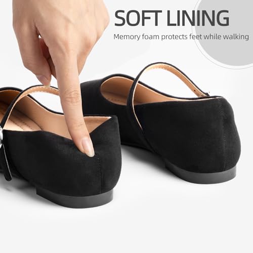Image of Women's Mary Jane Shoes, Ballet Flats for Women, Square Toe Shoes for Women
