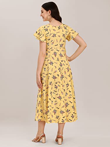 Image of QIQI Women's Crepe A-Line Maxi Casual Dress