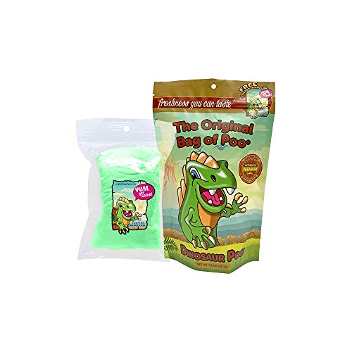 The Original Bag of Poo, Dinosaur Poop (Green Cotton Candy), for Novelty Poop Gag Gifts - //coolthings.us