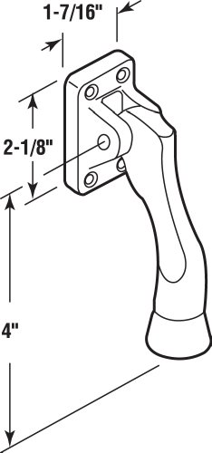 Soporte para puerta de hierro fundido Prime-Line J 4552, acabado bronce, paquete individual miniatura 2