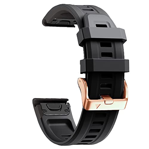 Bracelet silicone 20mm or rose compatible Garmin Fenix 6SPro 5S Plus et Descent Mk2S agate