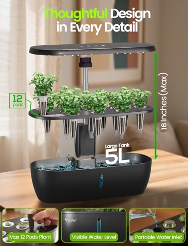 image for LETPOT LPH-Lite Hydroponics Growing System, 12 Pods Smart Herb Garden 