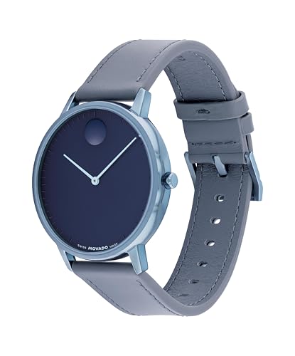 Movado Face Watch - Swiss Quartz, Leather Strap - Classic, Timeless Luxury Fashion Timepiece for Him or Her - 41mm2