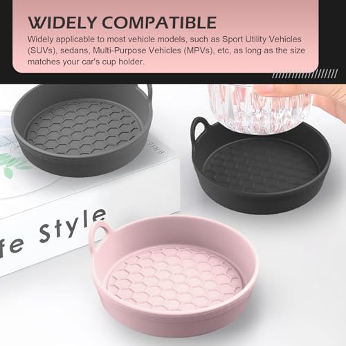 Set 4 Posavasos de Silicona para Vehículos Rosados miniatura 4