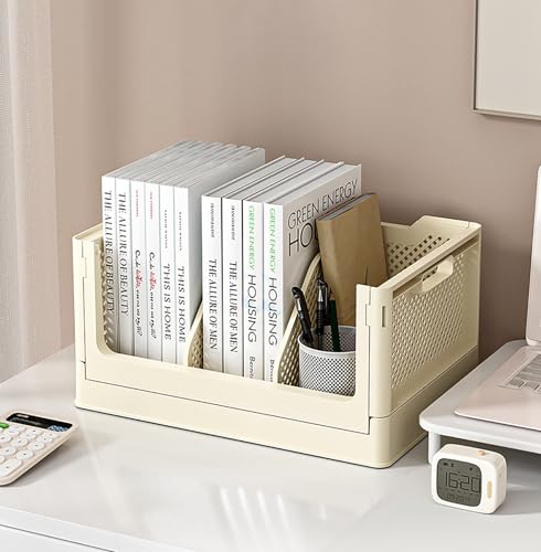 House of Quirk Foldable Plastic Desktop Storage Box | Multifuncti...