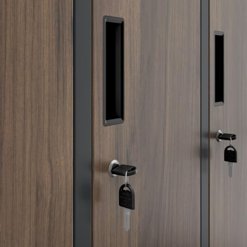 Jan Nowak Casier vestiaire 5B2A Armoire Metallique 10 Compartiments revêtement en Poudre 172 cm x 136 cm x 45 cm (Anthracite/Imitation Bois) – vue 6