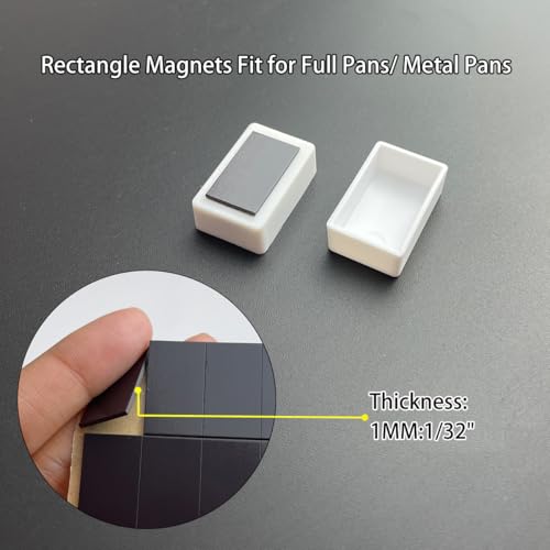 FCLUB Adhesive Magnets 100pcs, 15/16" x 1/2" (23×13mm) – 3M Peel & Stick Magnet Strips for Crafts, DIY Projects, Whiteboard, Refrigerator, Office Use
