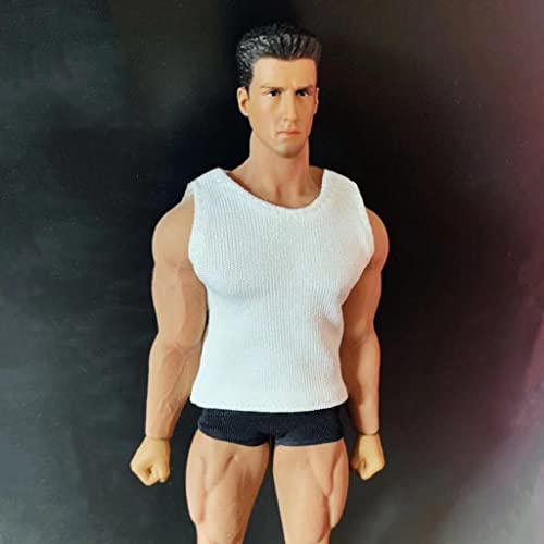 Loveindiy 1/12 Scale Action Figure Sports Clothing For 6'' Hot Toys, Action Figure Doll , White #TOP2