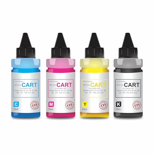 Image of ProDot ProSeries Inkjet Cartridge Ink Refill Compatible with Canon Ink Cartridges PG-41, 57, 98, 99, 741, 746, 811, 831 (70 ml, C /M /Y /K)