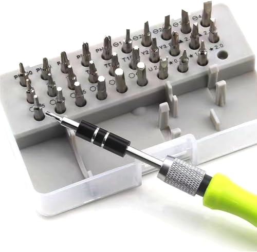 Image of 32 in 1 Magnetic Precision Mechanic Screwdriver Set, Contains 30 Bits Precision Repair Tool Kit, Screwdriver Tool Set for Computers, Eyeglass, Watch, Laptop, Phone, Pad, Toy