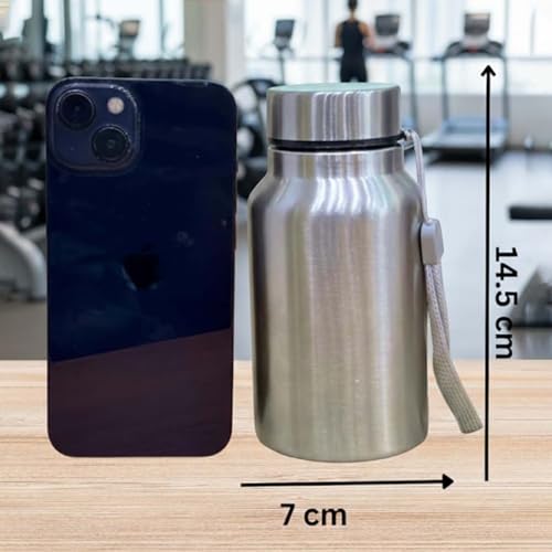 Image of Stainless Steel Water Bottle 500ml | Leak Proof, Rust Proof & BPA Free Small Metal Drinking Bottle | Reusable Steel Water Bottle for School, Gym, Yoga & Office | Durable Fridge Friendly Bottle
