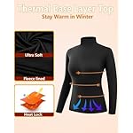 Dalavch 4 Pack Women’s Thermal Turtleneck Shirts, Women Turtle Neck Fleece Lined Compression Long Sleeve Base Layer Tops - Image 2