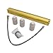 TUXING 4500Psi Air Compressor filter,Pcp Water Oil Separator Molecular Sieve Diving Separator with 8mm Female and Male Quick Connector for Pcp Air Rifle Scuba Tank Charging L350*OD49*ID36mm Gold