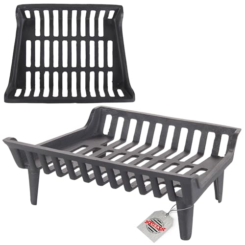 Flame Genie Fireplace Grate - Self-Feeding Fireplace Tools, Cast Iron, Wood Stove Accessories, Fire Logs, Fireplace Grates, 4