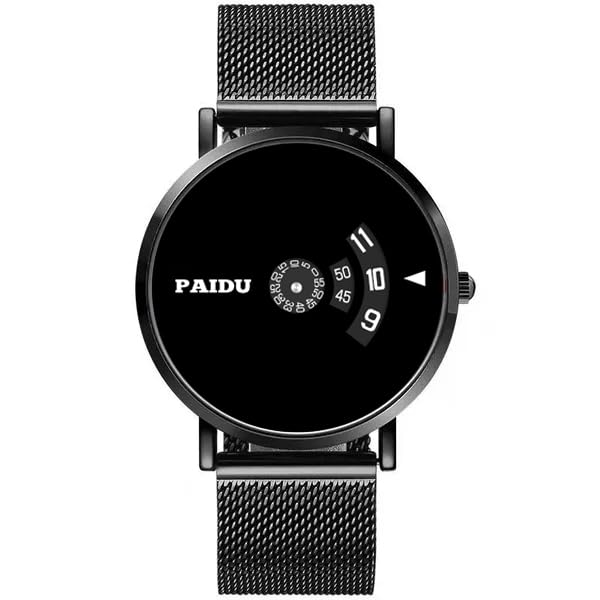 Talgo Paidu Analogue Black Dial Black Rubber Strap Graceful Stylish Wrist Watch for Boys and Men, Pack of 1- PAIDU-Full-BLK-SFR (B0CCYD8WL8) Amazon Price History, Amazon Price Tracker