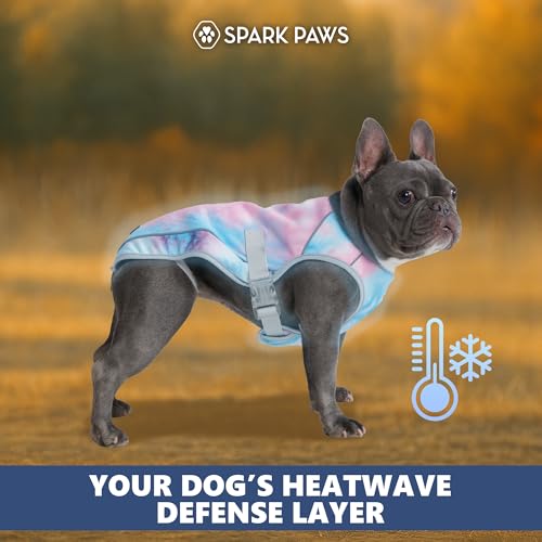 Image of Spark Paws Dog Cooling Vest - SPF 50 UV Sun Protection - Summer Heat Relief Gear for Dogs, Lightweight, Evaporative Cooling - Dog Anxiety Relief Vest During Hot Days - Snowcone, 2XL