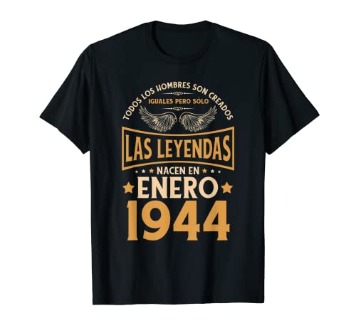 Cumpleaños Hombre Regalos Las Leyendas Enero 1944 Camiseta