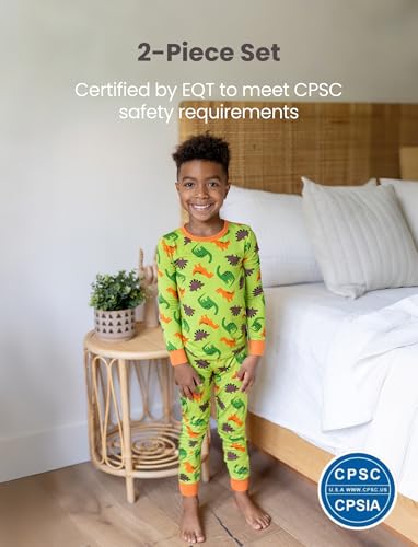 Image of PATPAT Bamboo Viscose Pajama Sets for Toddler Boys & Girls Baby Kids, Ultra-soft Snug fit Pjs Sleepers for Birthday Holiday