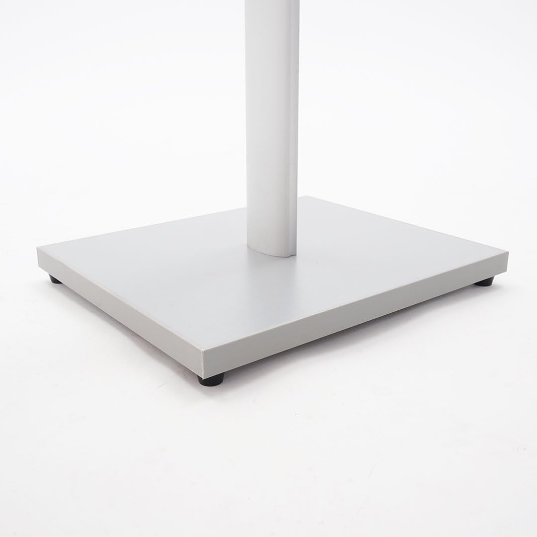 Danieli - Leggio Porta Menu A4 Orientabile. Espositore da Terra con Cornici a Scatto in Alluminio Anodizzato Silver. Supporto da Pavimento con Base Rettangolare in MDF per Poster e Avvisi