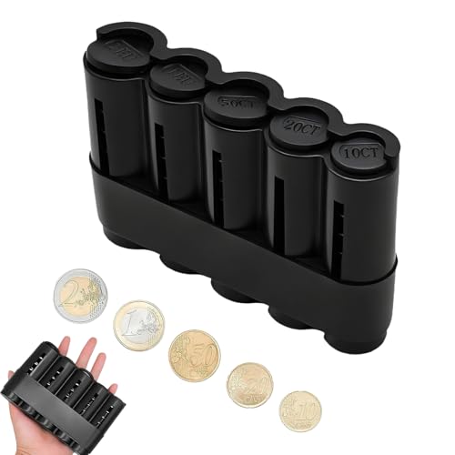 Monnayeur Pièces Euro, Monnayeur 2 Euro Avec 5 Compartiments, Distributeur Automatique 2€, Monnayeurs Pièces Euro Pour Caisse Monnaie, Porte-Monnaie...