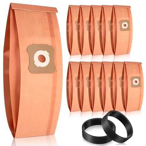 Image of 12 Vacuum Cleaner Bags and 2 Belts Compatible with Kirby G Series (Orange)