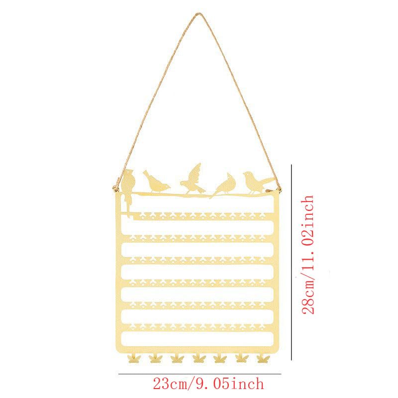 Dzrige Gold Bird Wall Mounted Earring Holder Jewelry Organizer Stand - image 3