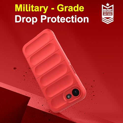 Image of Zapcase Back Case Cover for iPhone 16e | Compatible for iPhone 16e Back Cover | Liquid Silicon Magic Case with Camera Protection | Red