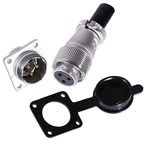 Flansch Stecker SET in 2 Größen von 2-12 polig insgesamt 18 Modelle auswählbar (Ø16mm, 4 Pin)