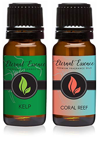Image of Eternal Essence Oils 2 Pack 10ml Premium Fragrance Oil - Coral Reef & Kelp - for Candle, Soap Making, Aromatherapy, Diffusers, Home Care, & Humidifiers