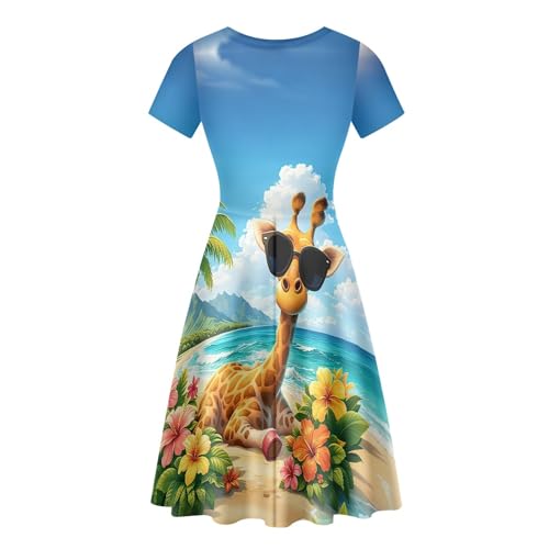 Image of Forchrinse Native Aztec Style Black White Geometric Women's Midi Dress Casual Long Dress Round Neck Swing Dress