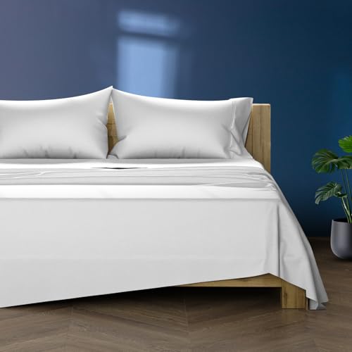 Image of TEXAS LINEN CO. 100% Egyptian Cotton Sheets Queen Size - Luxury 1000 Series Lonestar Lovin' Collection Bed Sheets Queen Size Set (6 PC, Silver), Cooling, 16 inch Deep Pocket, Sateen Weave Hotel Sheets
